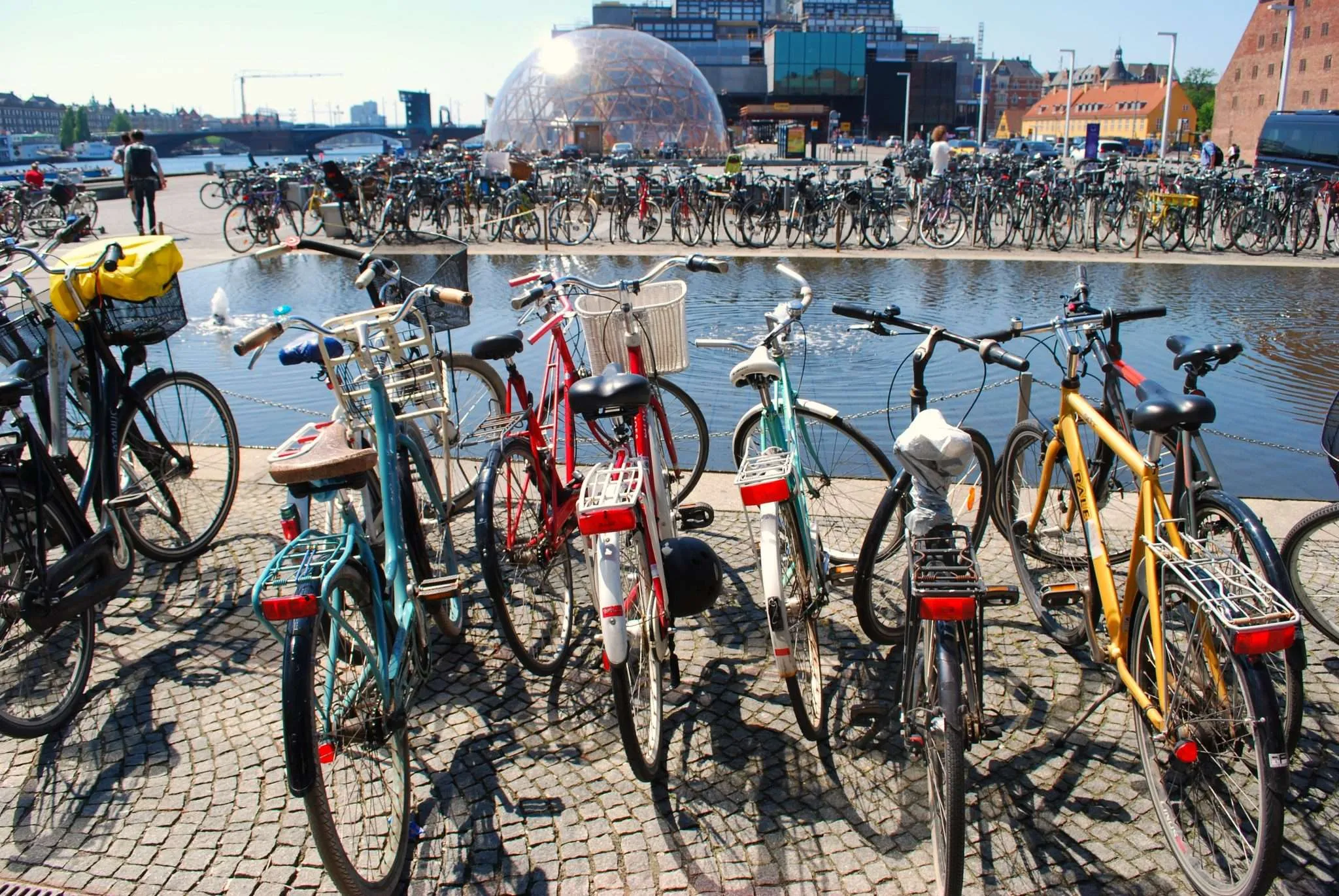Keep calm and ride a bike in Copenhagen in Denmark