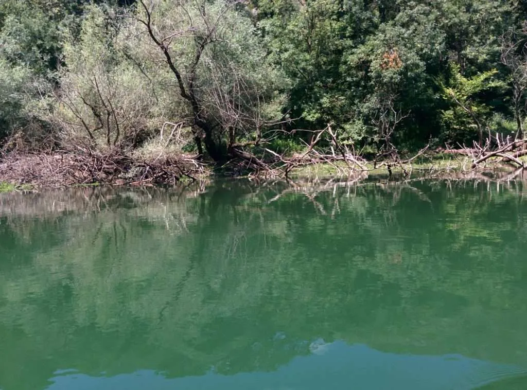 traveling on Treska River in Matka Canyon in Macedonia