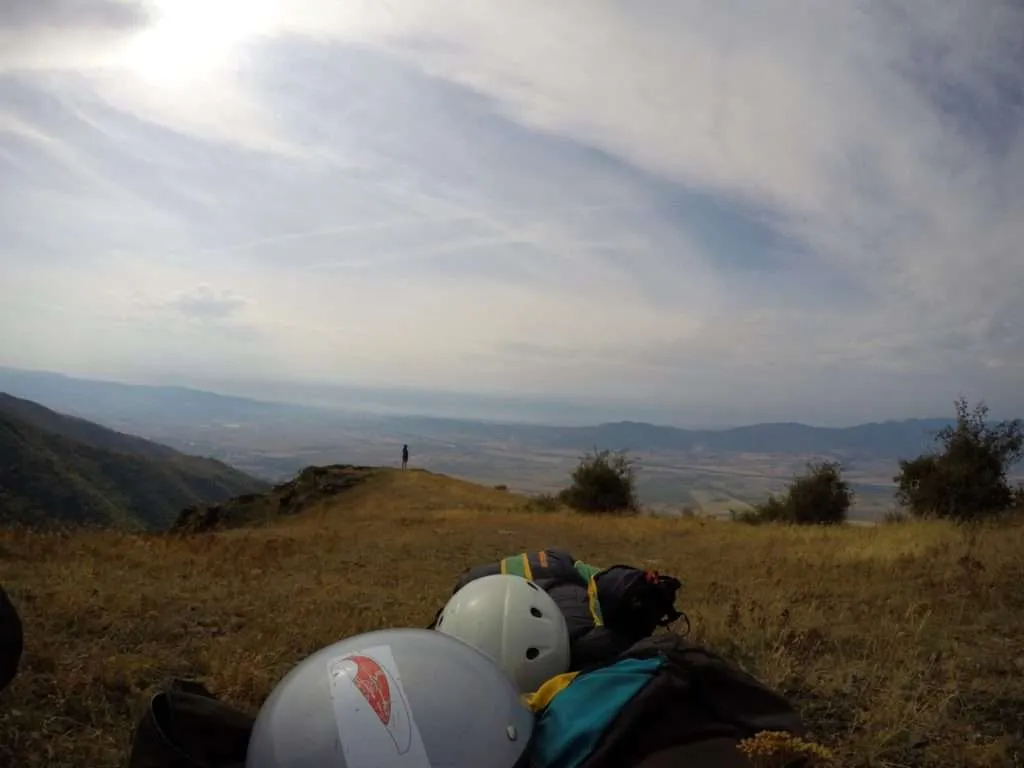 Paragliding near Sopot, Bulgaria