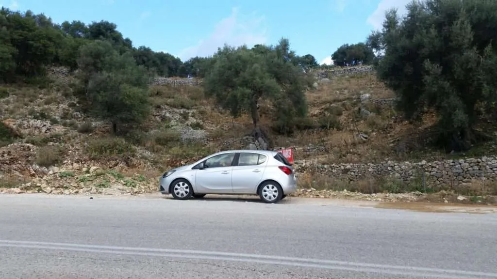 Greece, Lefkada, car on the road