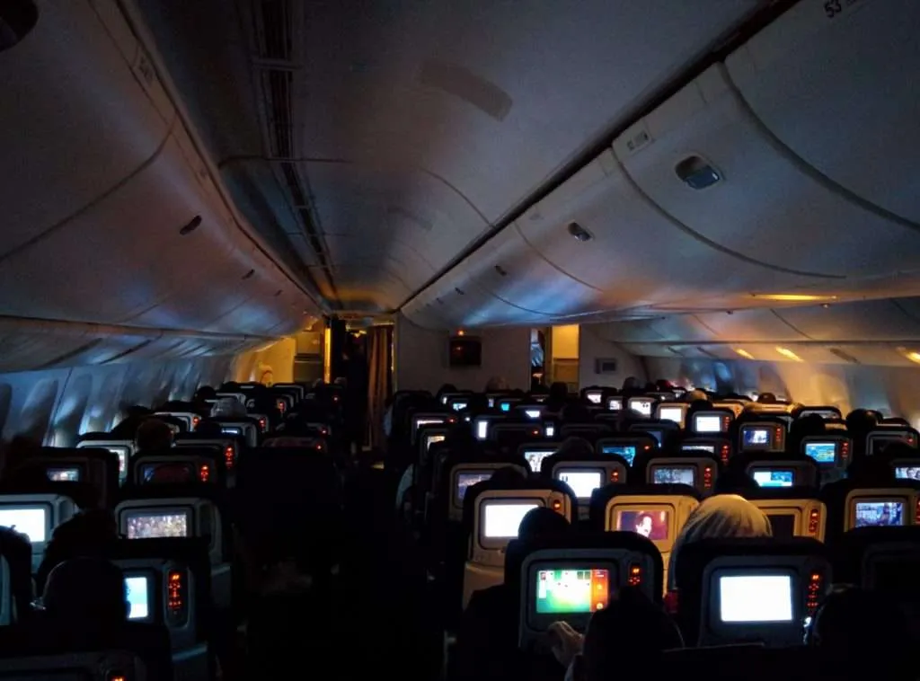 inside the aircraft : Paris - Dakar