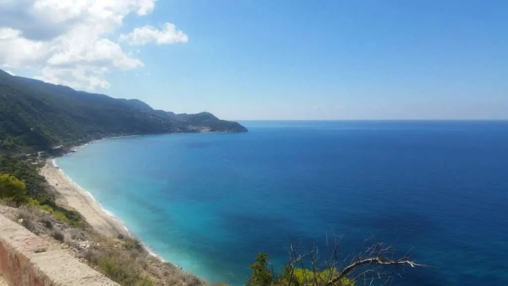 Greece, Lefkada, Kathism and Megali Petra, Egremni beach