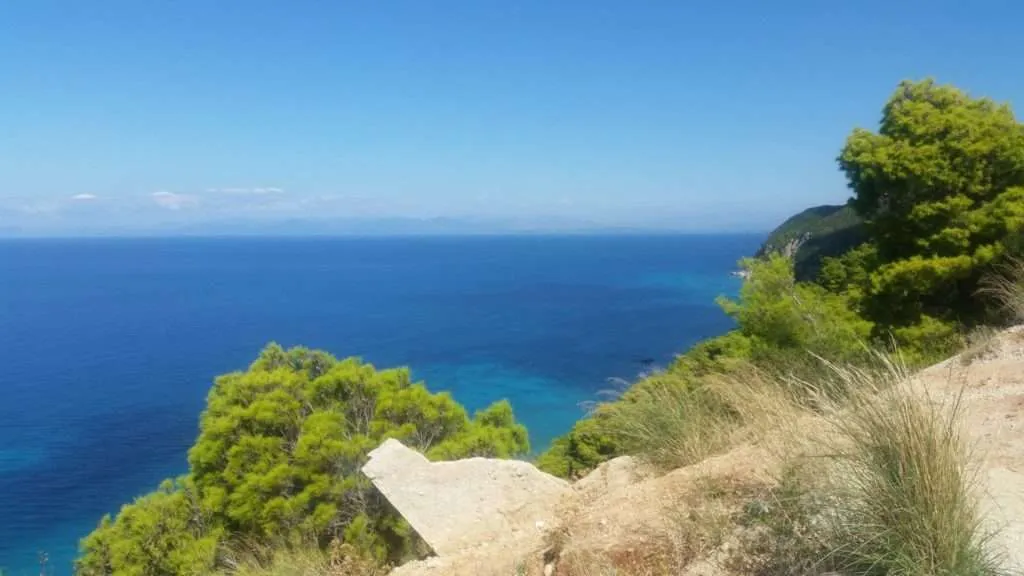 Greece, Lefkada, Kathism and Megali Petra, Egremni beach