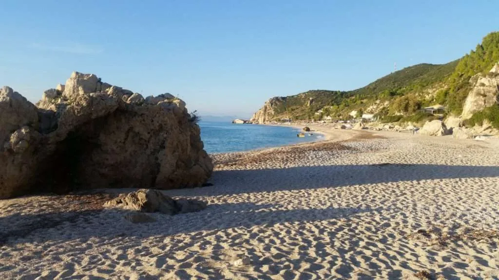 Greece, Lefkada, Kathisma and Megali Petra, Egremni beach