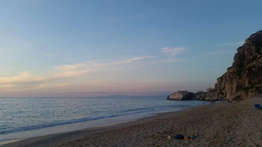 Greece, Lefkada, Kathism and Megali Petra, Egremni beach