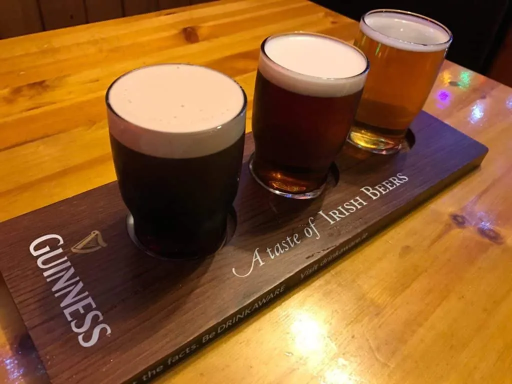 Beer tasting in a small pub in Portmagee