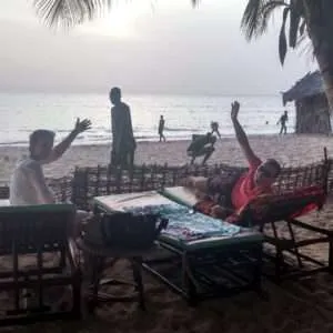 Senegal, Mbour, sport, running, sunbed, sand, smile, drums, palmtrees