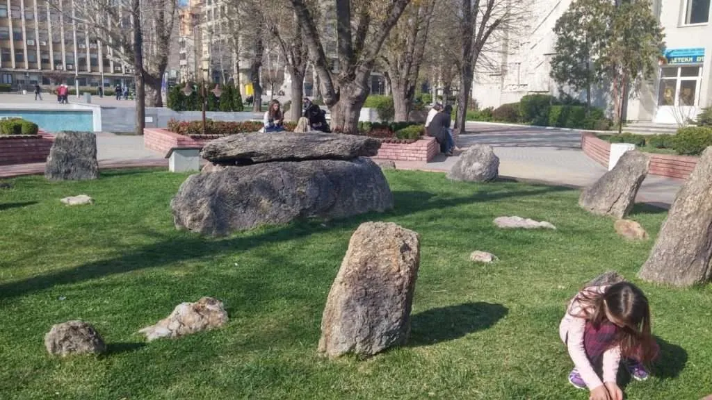 Stonehenge, different points of view and spring in Haskovo, Bulgaria