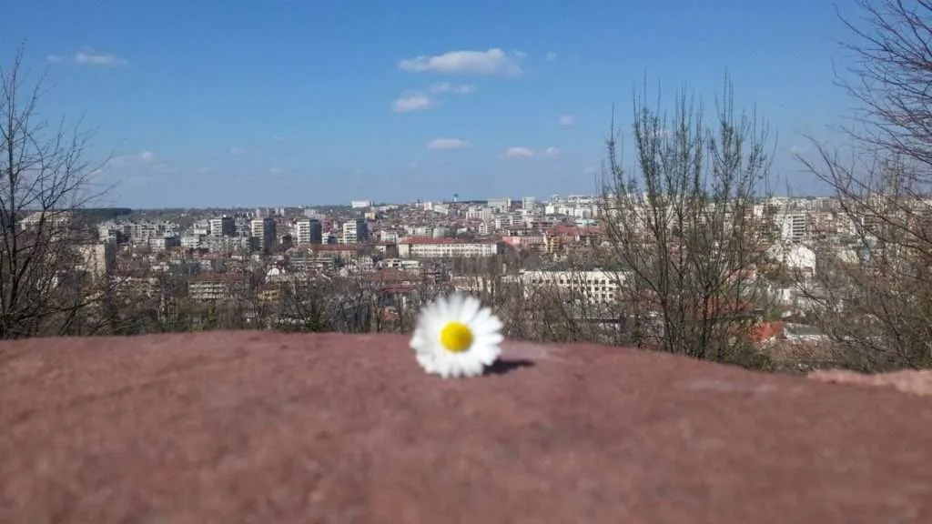 different points of view and spring in Haskovo, Bulgaria