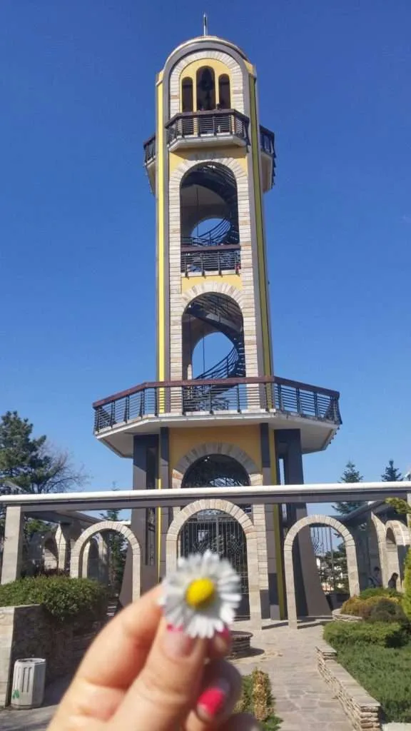 belfry, different points of view and spring in Haskovo, Bulgaria