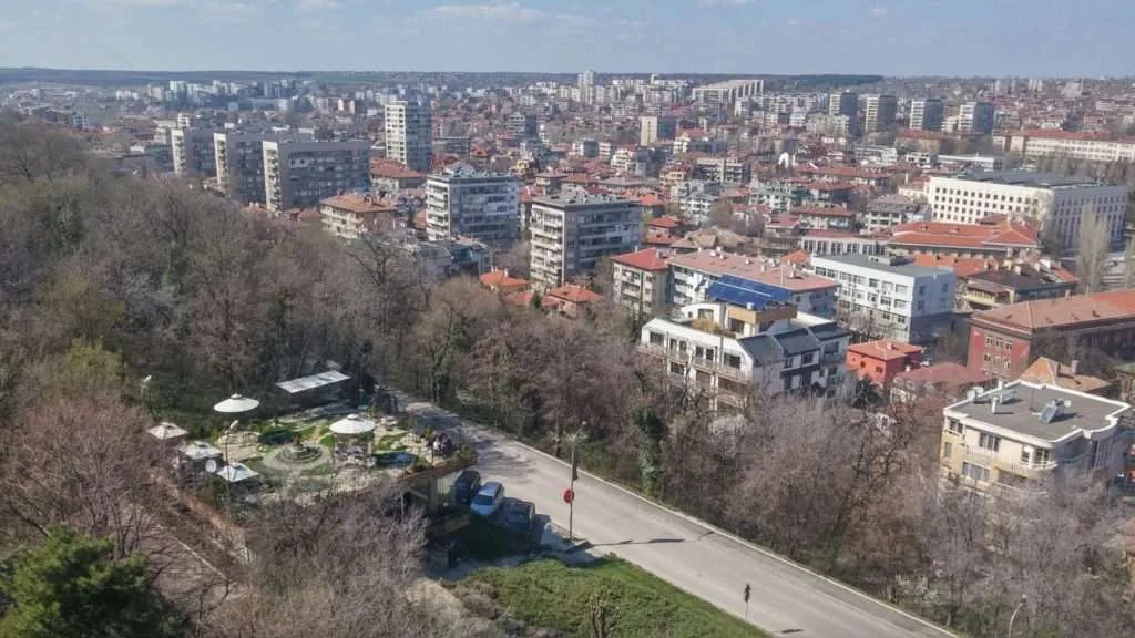 different points of view and spring in Haskovo, Bulgaria