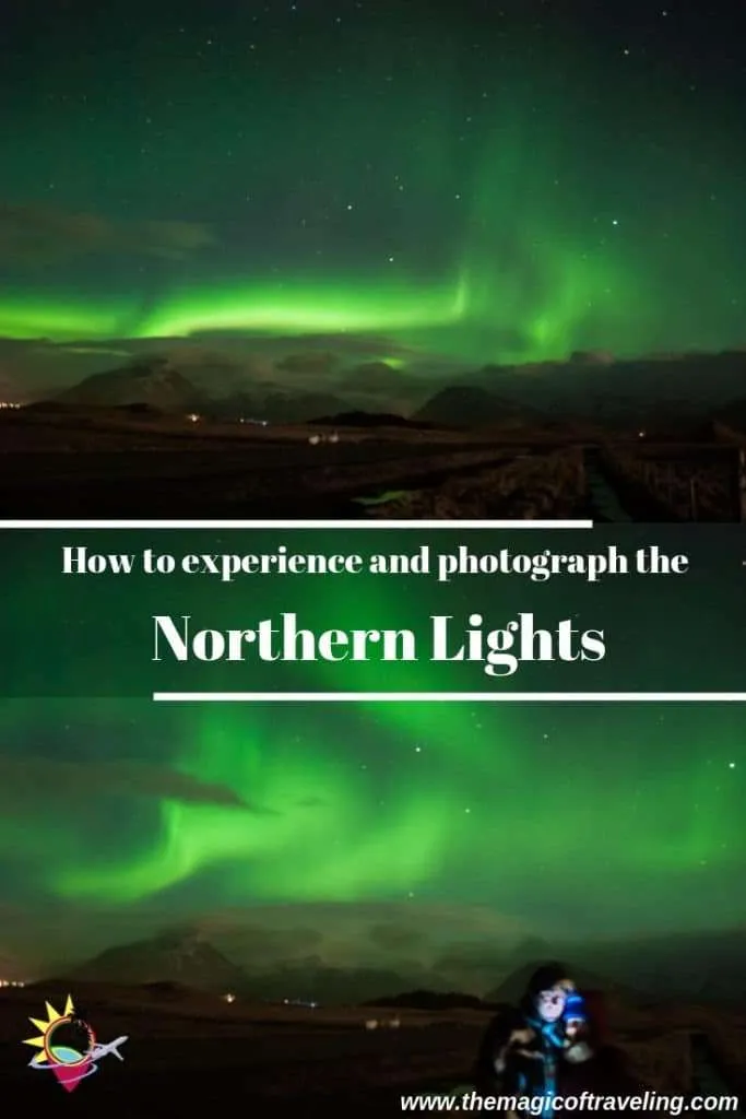 How to see and photograph the Northern Lights in Iceland, Pinterest photo