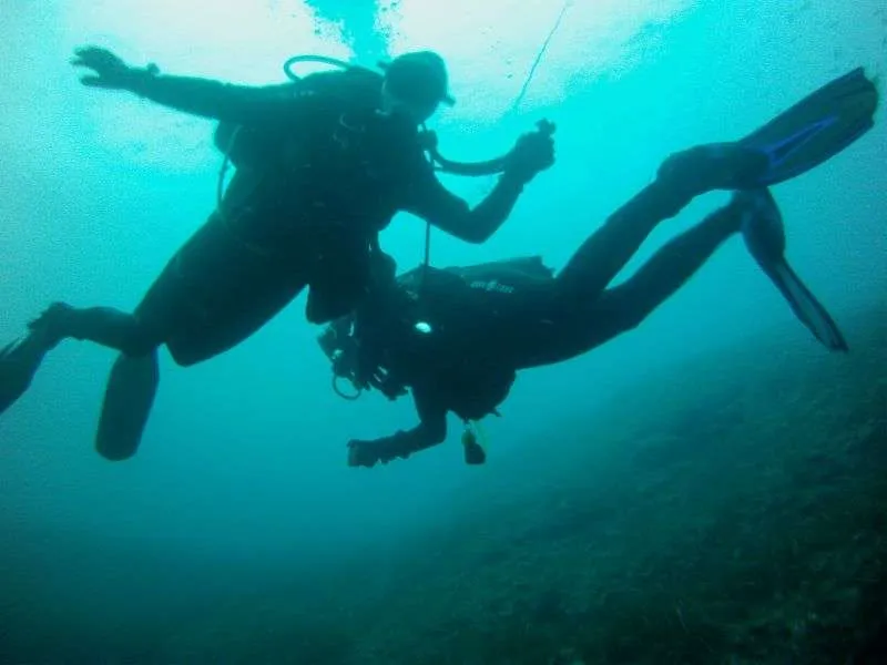 Open water diving at Arapya beach, Bulgaria