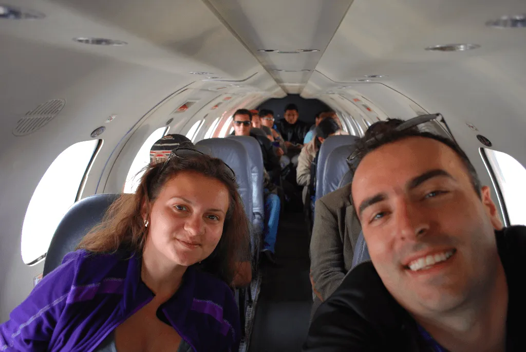 Tips for first time flyers - first time flyer guide - inside the airplane selfie