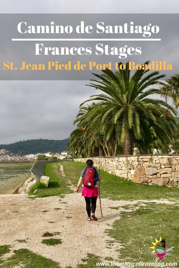 Camino de Santiago Frances stages Pinterest