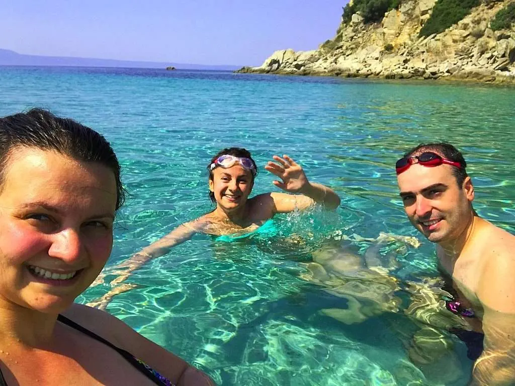 Seaside in Greece: Chalkidiki, Mount Athos, Ammouliani islands, Alykes beach