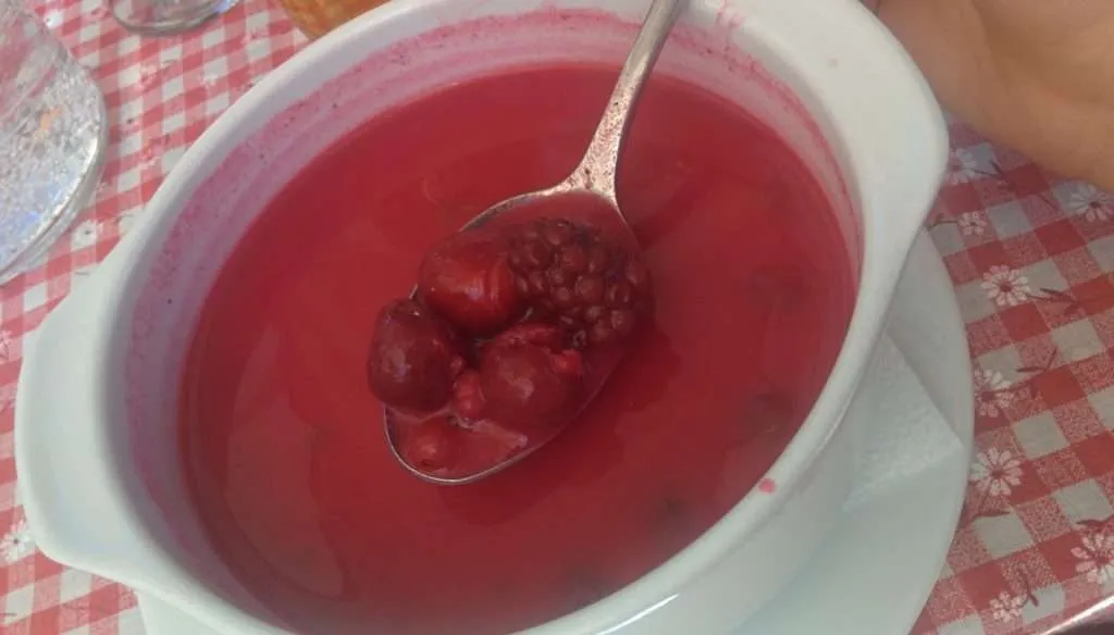 Hungary Szeged traditional food fruit soup