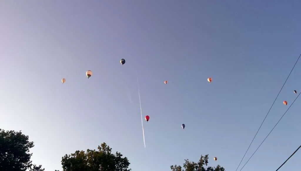 Hungary Szeged hot air balloons in the sky