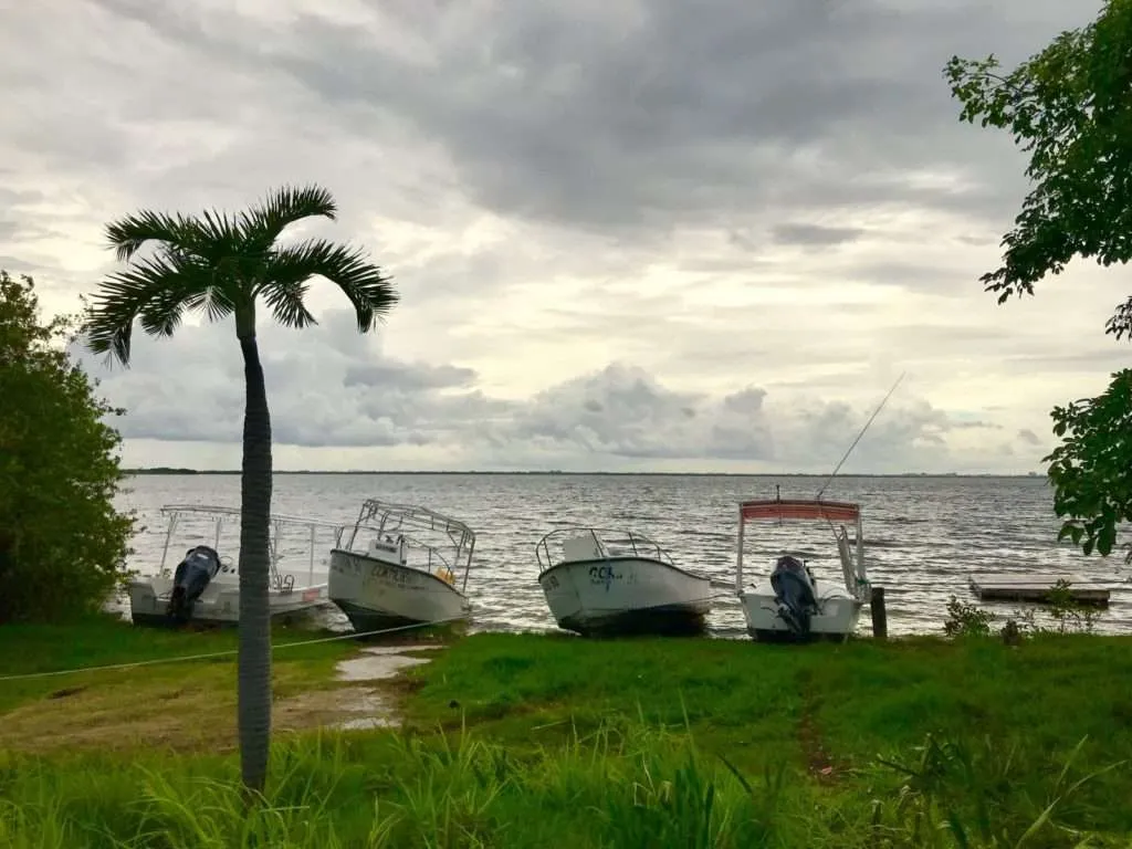 Light rain at Laguna Nichupte, Cancun, Mexico