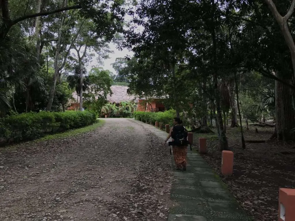 Walking towards our hotel in Tikal, Guatemala