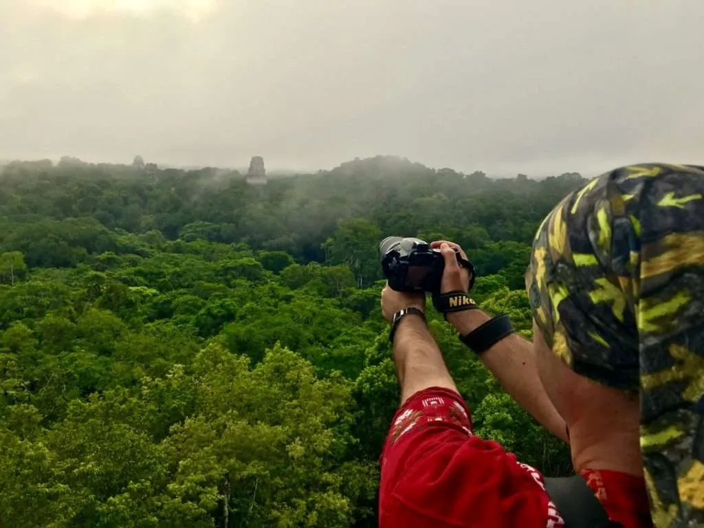 Replicating a Star Wars scene at Tikal Ruins in Guatemala