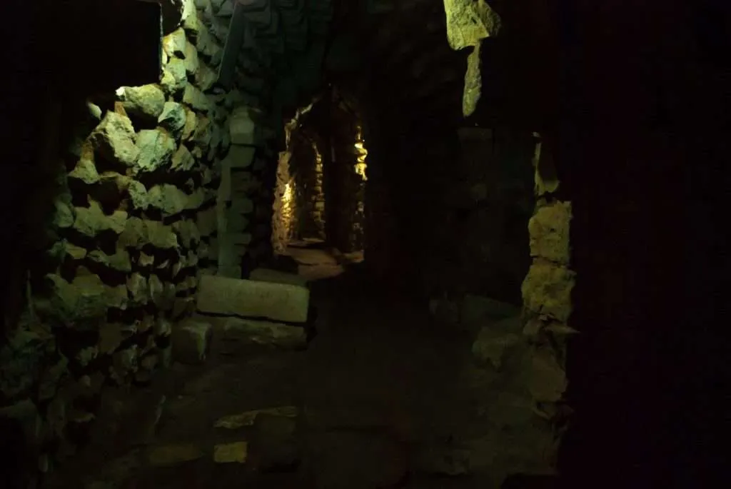 Visiting the tunnels under the pyramids of the Copan ruins in Honduras