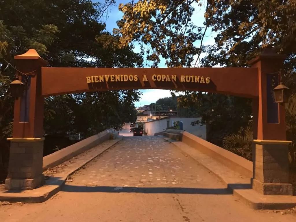 The entrance of the town Copan Ruinas in Honduras