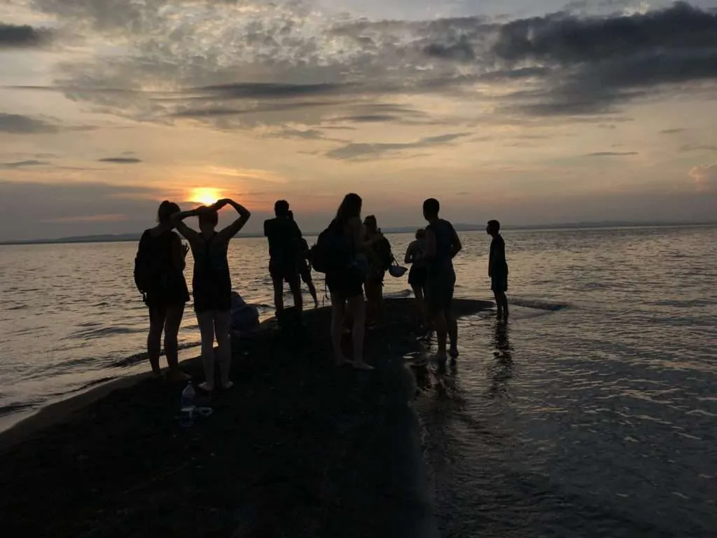 Sunset over the sea in Ometepe island, Nicaragua