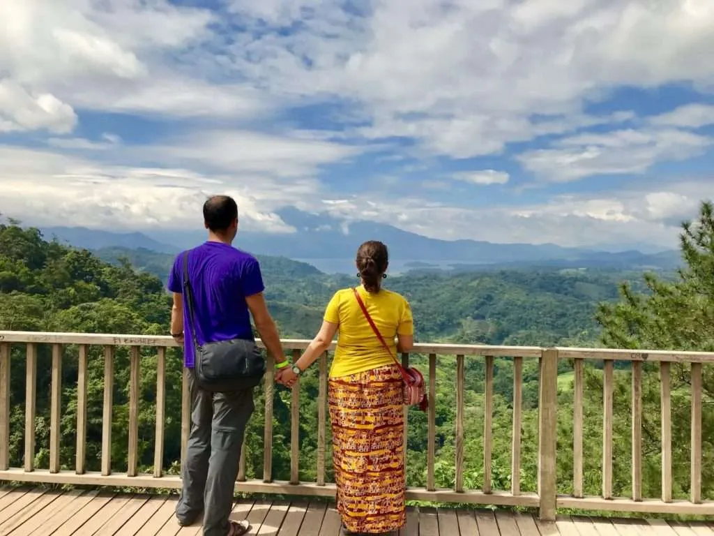We are enjoying the great view on top of the Cerro Azul Meambar National Park in Honduras