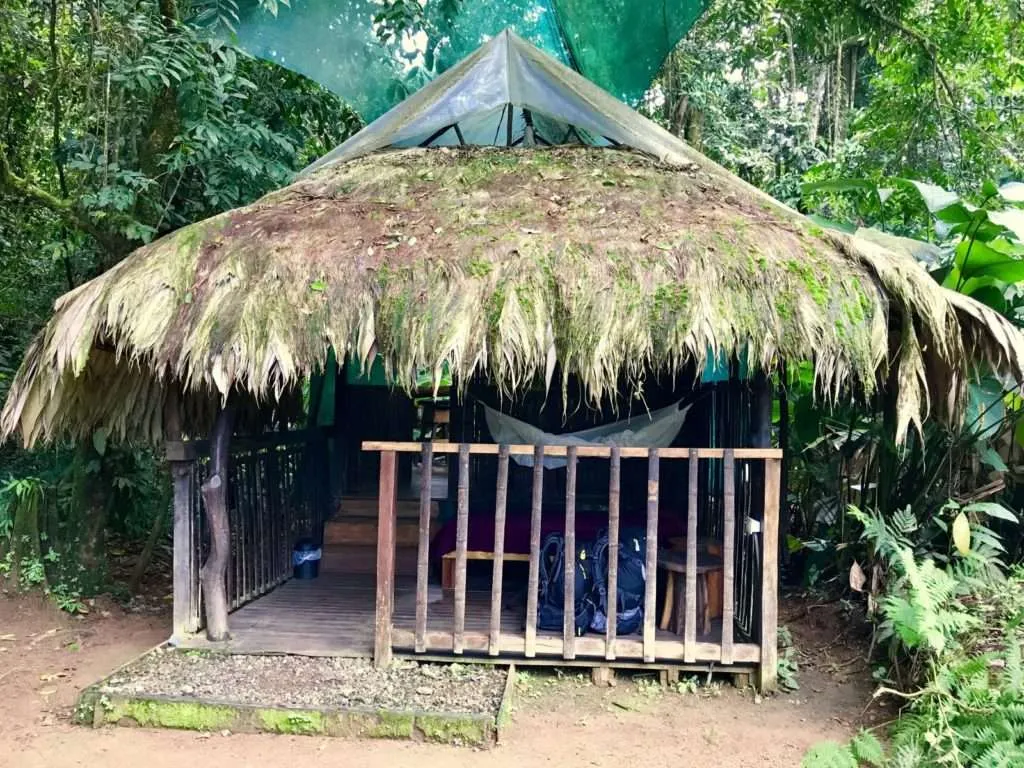 A hut in the rain forest in Drake Bay, Costa Rica