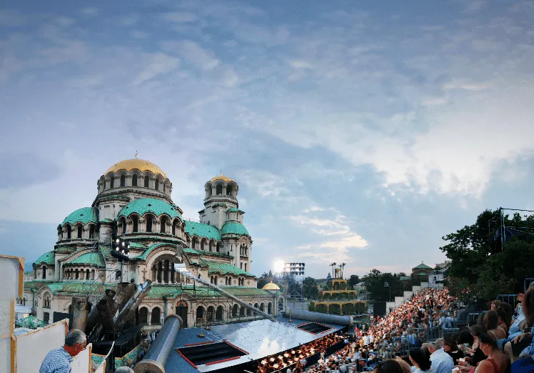 Sofia Opera and Ballet, Nabucco in front of Alexander Nevski Cathedral