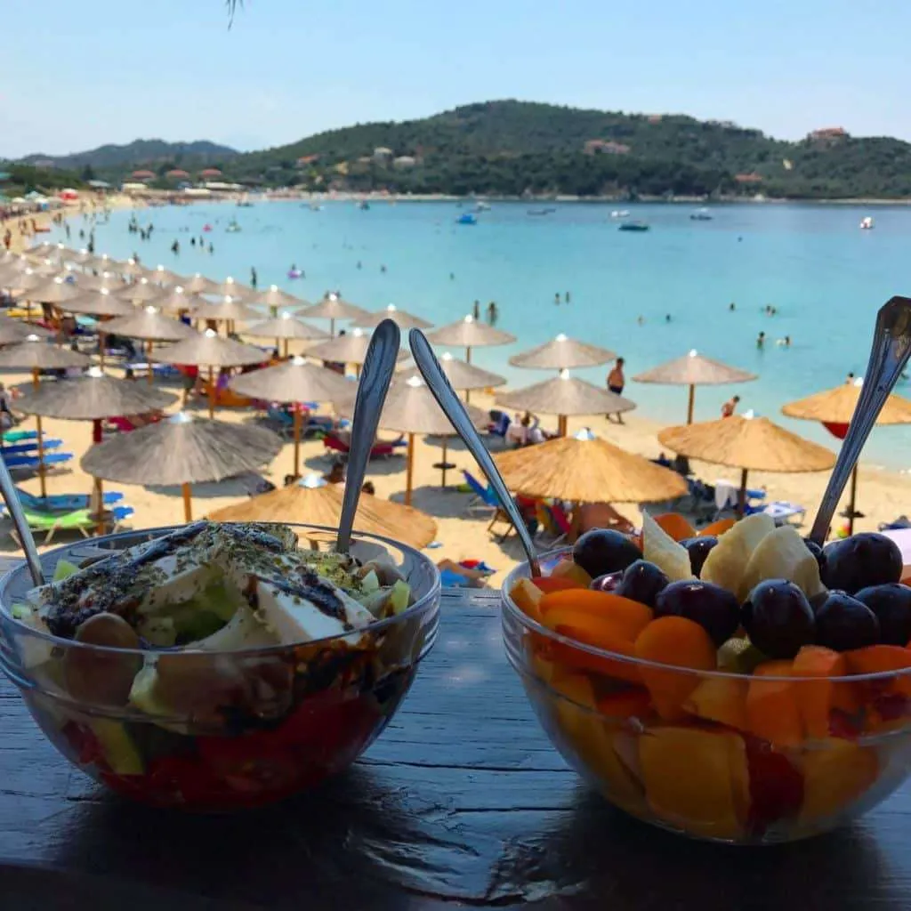 Alikes beach on Ammouliani island