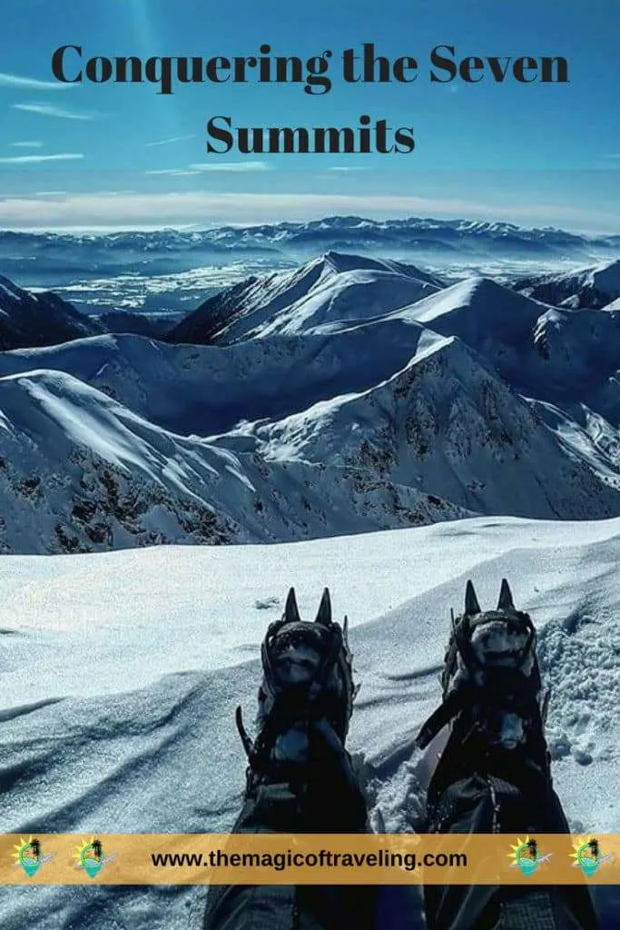 Conquering the Seven Summits Pinterest photo