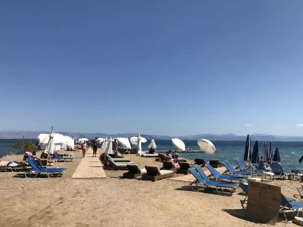 Greece Corfu Mesoggi Rossis Messonghi beach