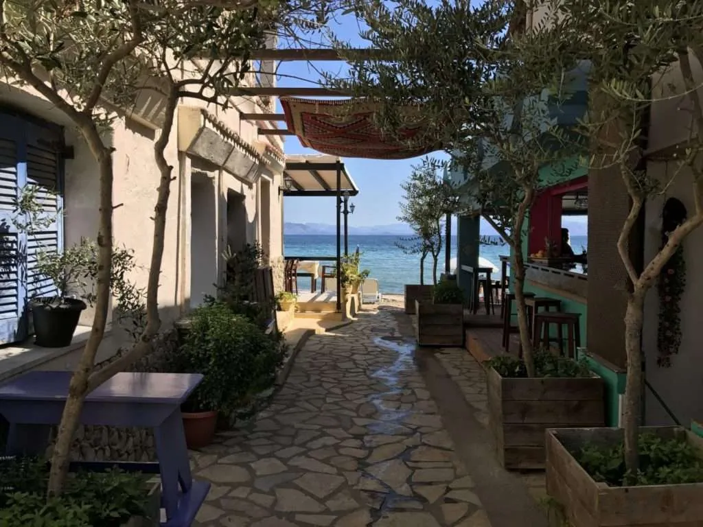 Greece Corfu Mesoggi Rossis Messonghi beach
