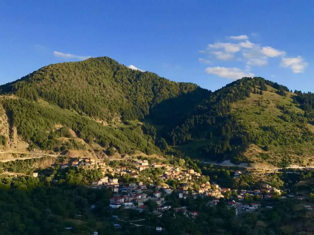 The view from Metsovo, a small mountain village in Greece