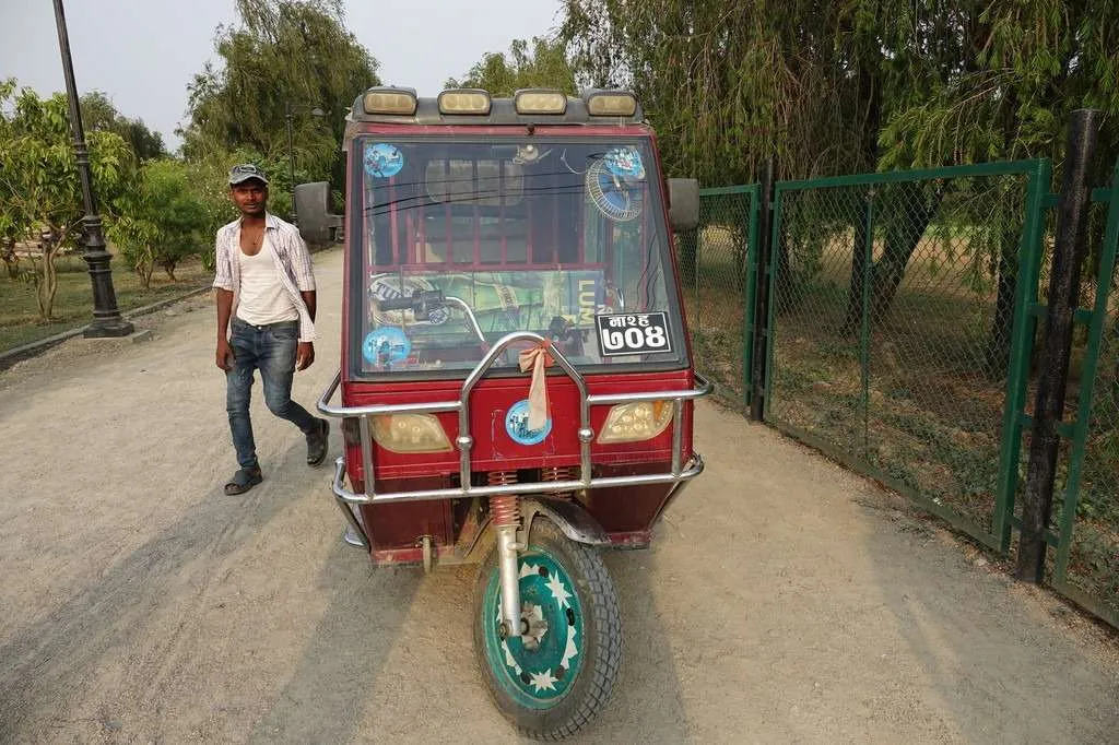 Nepal itinerary - Lumbini Temple Complex rickshaw