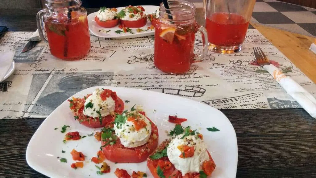 summer lunch in Varna, Bulgaria