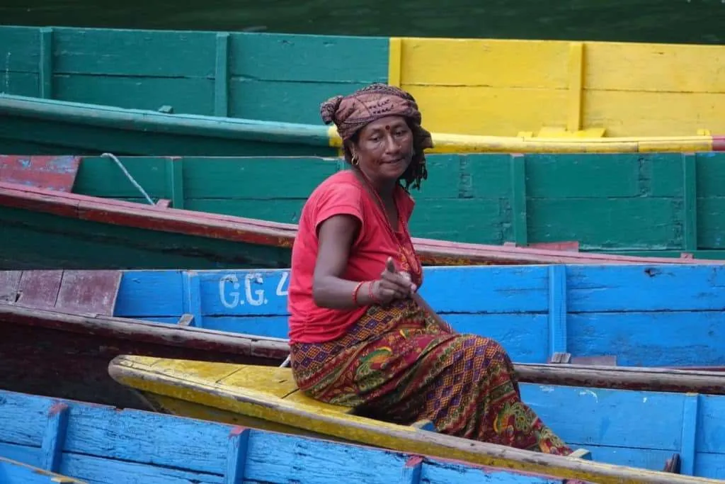 Things to do in Pokhara, Nepal - boat in Fewa Lake