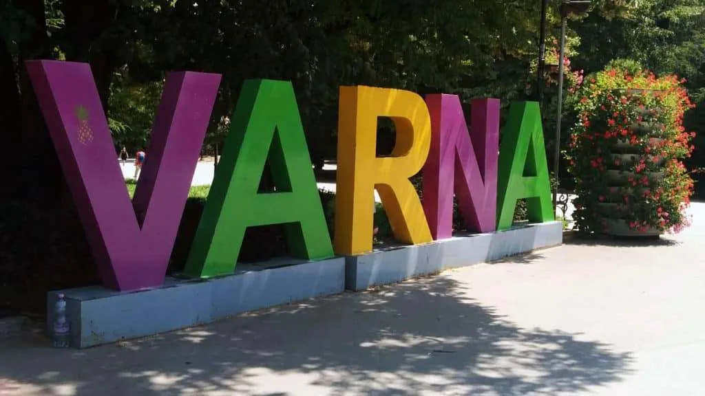 Varna's sign in the Sea Garden