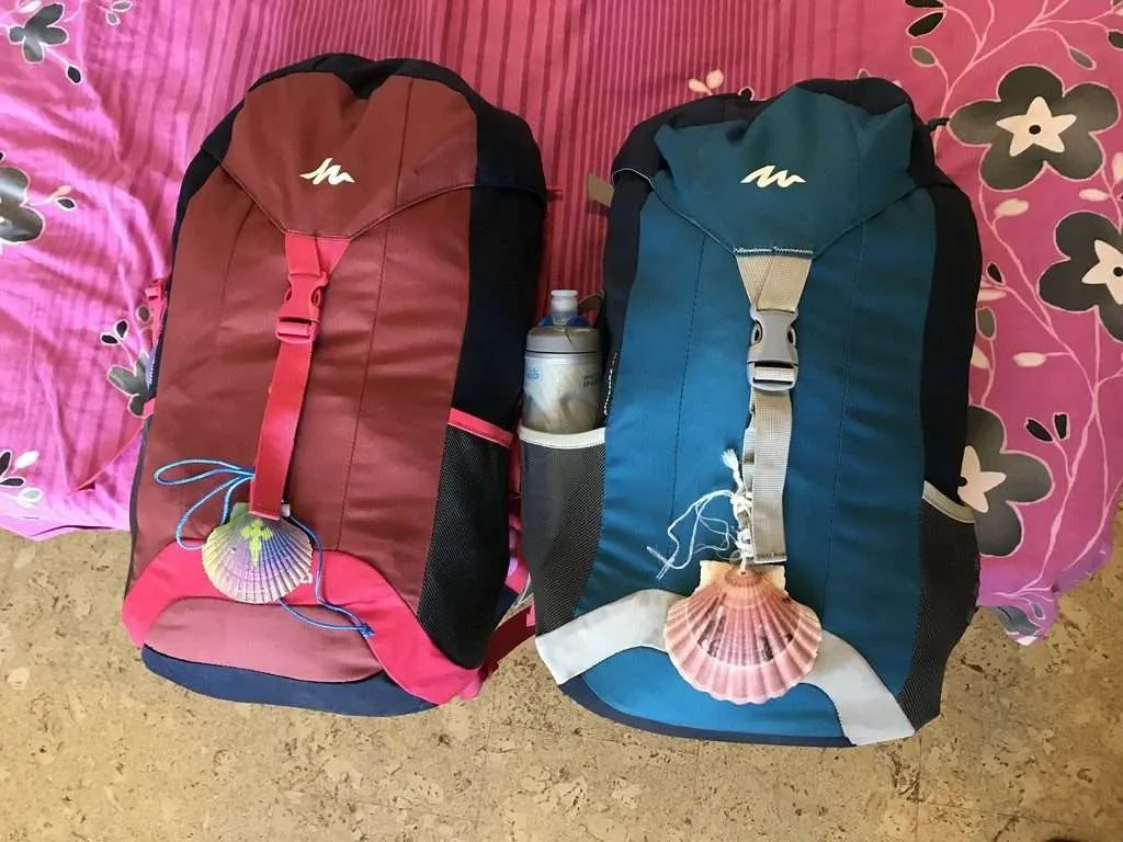 Camino Portuguese Coastal Route from Porto to Santiago packing backpacks