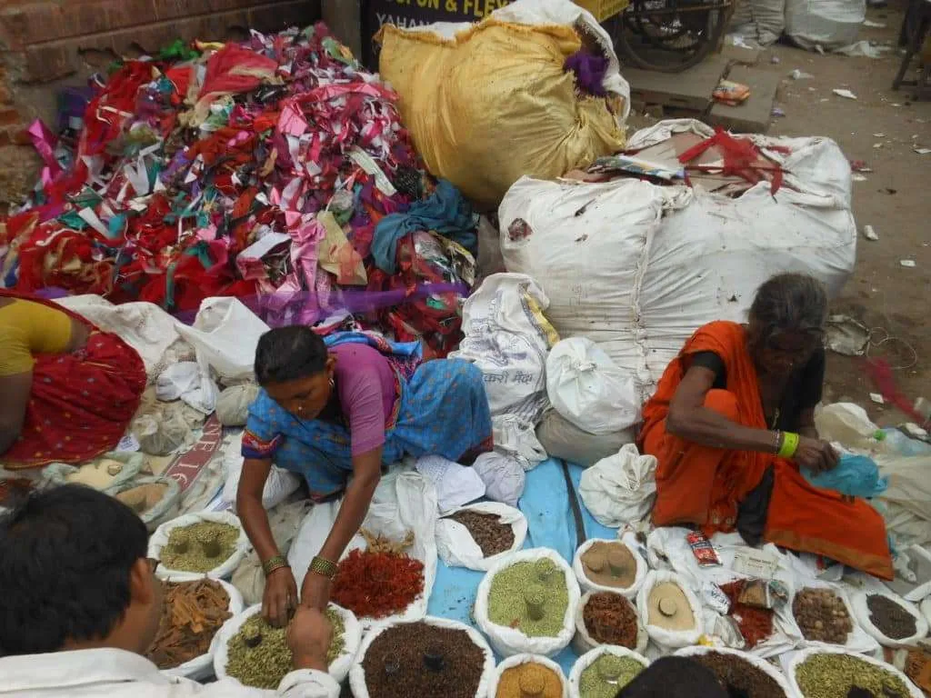 Travel to India, spice market in Delhi