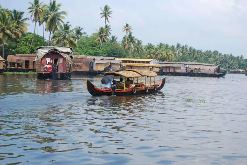 India travel, houseboat on Kerala backwaters