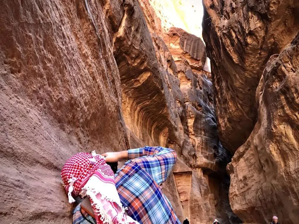 Jordan, visiting Petra, the Siq