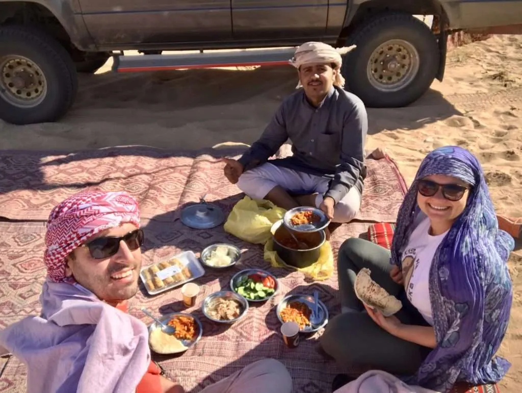 Best places to visit in Jordan - Wadi Rum desert picnic