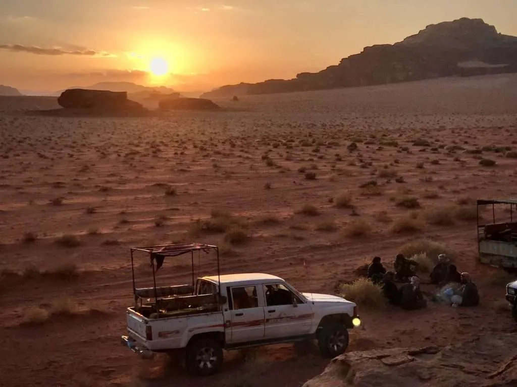Best places to visit in Jordan - sunset at Um Sabatah in the Wadi Rum desert