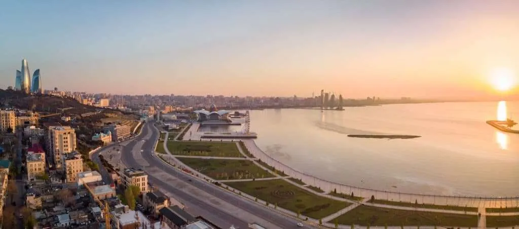 Baku, Azerbaijan drone photo