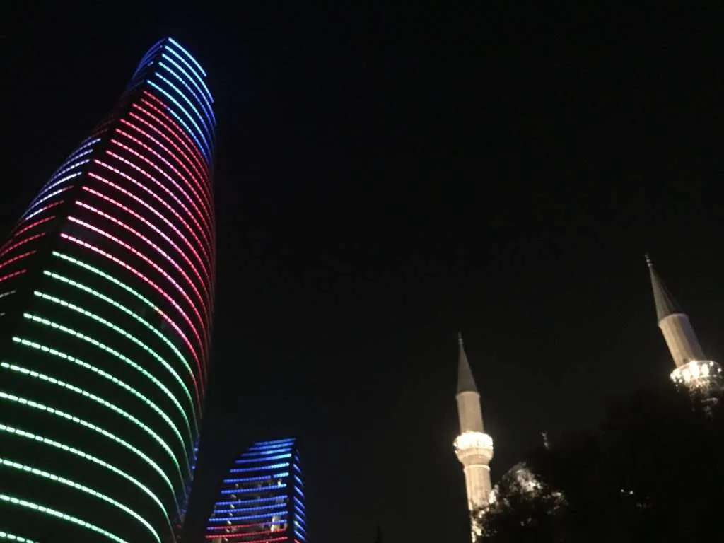 Flame Towers in Baku, Azerbaijan