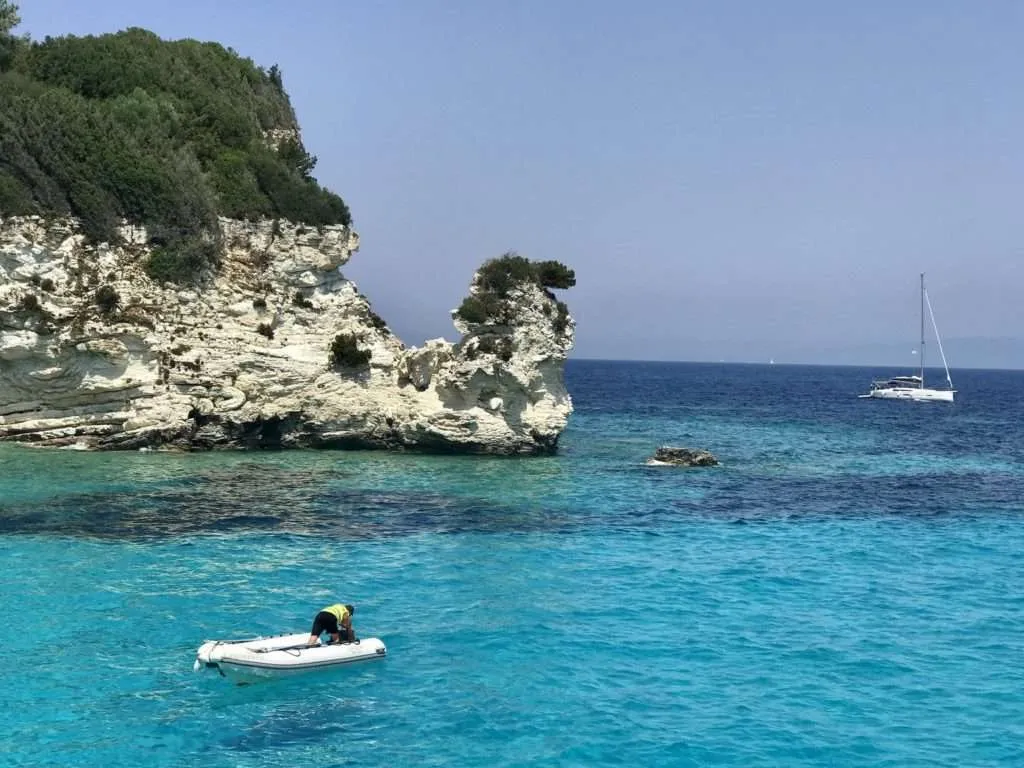 Voutoumi beach, Paxos and Antipaxos boat trip from Corfu