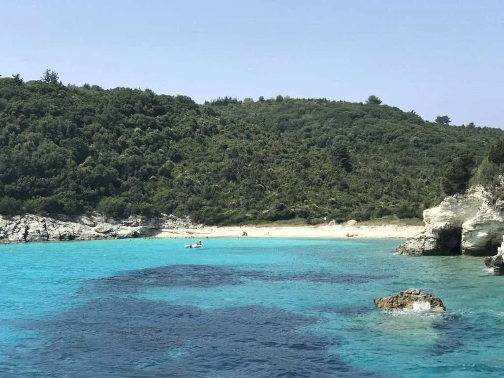 Eritimis beach, Paxos and Antipaxos boat trip from Corfu